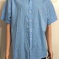 Ralph Lauren Mens Classic Fit Feather Weight Twill Short Sleeve Blue Shirt Sz XL