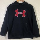 Under Armour Boys Hoodie Black Sweatshirt Red Logo YOUTH Size Large