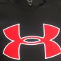 Under Armour Boys Hoodie Black Sweatshirt Red Logo YOUTH Size Large