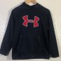 Under Armour Boys Hoodie Black Sweatshirt Red Logo YOUTH Size Large