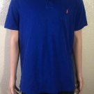 Ralph Lauren Shirt Mens Blue Short Sleeve Polo Size XL Orange Logo