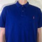 Ralph Lauren Shirt Mens Blue Short Sleeve Polo Size XL Orange Logo