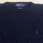 Polo Ralph Lauren Mens Pullover Knit Sweater Sz XL Blue Crew Neck 100% Cotton