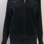 Lauren Ralph Lauren Black Corduroy Knit Sleeves Full Zip Jacket Womens Sz L