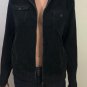 Lauren Ralph Lauren Black Corduroy Knit Sleeves Full Zip Jacket Womens Sz L
