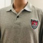 Nike Golf Menâs Team USA National Soccer Polo Badge Shirt Gray Sz L