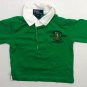 Ralph Lauren Baby Boy 9 Months Polo Green Rugby Shirt  White Collar