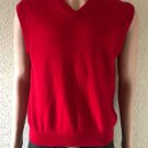 Turnbury Extra Fine Merino Wool Sweater Mens Red Vest Soft Pullover V neck L Turnbury Extra Fine Merino Wool Sweater Mens Red Vest Soft Pullover V neck L