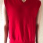 Turnbury Extra Fine Merino Wool Sweater Mens Red Vest  Soft Pullover V neck L