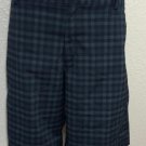 NIKE DRI FIT GOLF Mens SHORTS size 40 GRAY CHARCOAL PLAID POLY/SPANDEX Mint