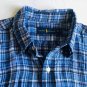 Polo Ralph Lauren Men's Button Up 100% Linen Plaid Dress Shirt Sz XLT