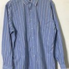Brooks Brother Men's Sz 16.5 Slim Fit Button up Blue Striped Non Iron Shirt