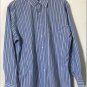 Brooks Brother Men's Sz 16.5 Slim Fit Button up Blue Striped Non Iron Shirt