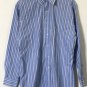 Brooks Brother Men's Sz 16.5 Slim Fit Button up Blue Striped Non Iron Shirt