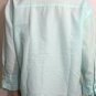 Chico's Womens Green White Striped Long Sleeve Button Up Shirt Sz 2