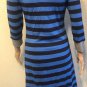 Patagonia Womens sz S Striped Dress Blue/Black Organic Cotton Tencel 3/4 Sleeve