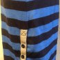 Patagonia Womens sz S Striped Dress Blue/Black Organic Cotton Tencel 3/4 Sleeve