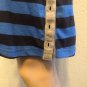 Patagonia Womens sz S Striped Dress Blue/Black Organic Cotton Tencel 3/4 Sleeve