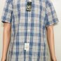 14th & Union Mens Checked Short Sleeve Non-Iron Shirt Sz L