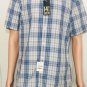 14th & Union Mens Checked Short Sleeve Non-Iron Shirt Sz L
