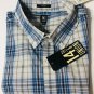 14th & Union Mens Checked Short Sleeve Non-Iron Shirt Sz L