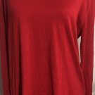 Michael Kors Women' Red Knit Long Sleeve Pullover Sweater Size L