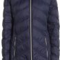 Michael Kors Packable Hooded Zip Down Puffer Jacket Blue XL NEW
