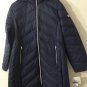 Michael Kors Packable Hooded Zip Down Puffer Jacket Blue XL NEW