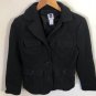 Gap Kids Wool Blend Pea Coat Jacket Black Youth Girls'  Sz S (8-10)
