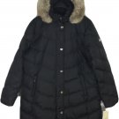 Michael Kors Women's Puffer Down Faux Fur Trim Hoodie Jacket Black Sz XL
