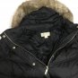 Michael Kors Women's Puffer Down Faux Fur Trim Hoodie Jacket Black Sz XL