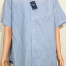 Cremieux 38 Men's Button Down Short Sleeve Blue Oxford Classic Shirt Sz 2XL