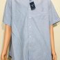 Cremieux 38 Men's Button Down Short Sleeve Blue Oxford Classic Shirt Sz 2XL