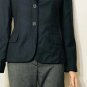 Calvin Klein Womens Charcoal Gray Stripe Two Button Blazer Jacket Sz 2