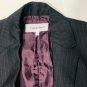 Calvin Klein Womens Charcoal Gray Stripe Two Button Blazer Jacket Sz 2
