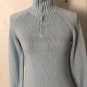 Polo Jeans Co. Ralph Lauren Women's Snap Button Mock Neck Sweater Blue Sz M