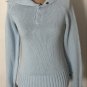 Polo Jeans Co. Ralph Lauren Women's Snap Button Mock Neck Sweater Blue Sz M