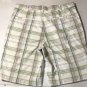 Nike Golf Shorts Dri-Fit Mens Shorts White/Green/Blue Check Size 32