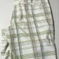 Nike Golf Shorts Dri-Fit Mens Shorts White/Green/Blue Check Size 32