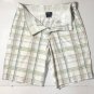 Nike Golf Shorts Dri-Fit Mens Shorts White/Green/Blue Check Size 32