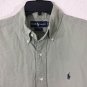 Ralph Lauren Blaire Short Sleeve Men's Shirt Button Down Beige Sz M