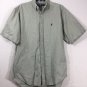 Ralph Lauren Blaire Short Sleeve Men's Shirt Button Down Beige Sz M