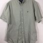 Ralph Lauren Blaire Short Sleeve Men's Shirt Button Down Beige Sz M
