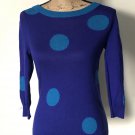 J.Crew Women's 100 % Wool Pullover Blue Sweater Crew Neck Size XS