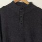 CHAPS Est.1978 Men's Heather Charcoal Pullover Knit Buttons Half Sweater Sz XL