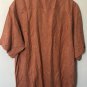 Tommy Bahama Men&acirc;��s 100% Silk Hawaiian S/S Button Camp Shirt Coral Orange Sz L