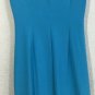 Black Label By Evan Picone Blue Stretch Ruched Dress Sz 6