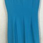 Black Label By Evan Picone Blue Stretch Ruched Dress Sz 6