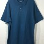 L.L Bean Men's Blue Polo Short Sleeves 100% Cotton Shirt Sz L