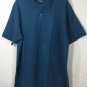 L.L Bean Men's Blue Polo Short Sleeves 100% Cotton Shirt Sz L